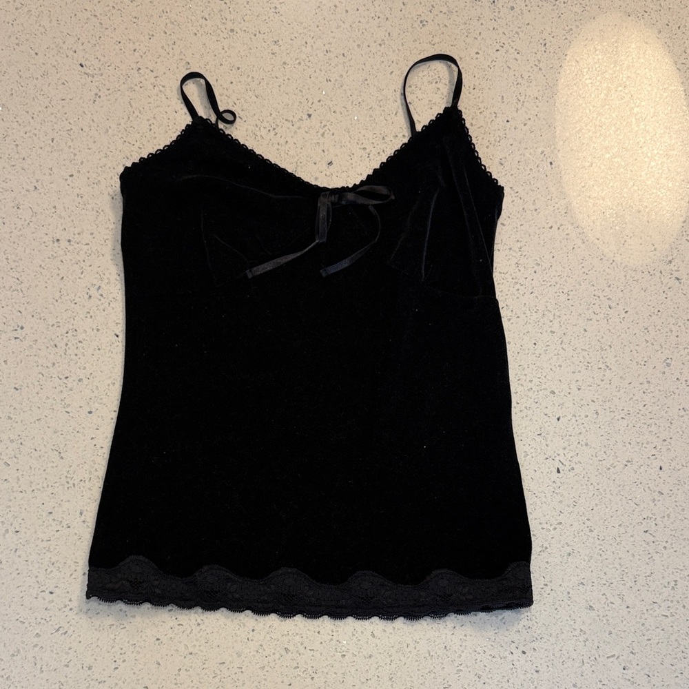 Old Navy Black Velvet Camisole